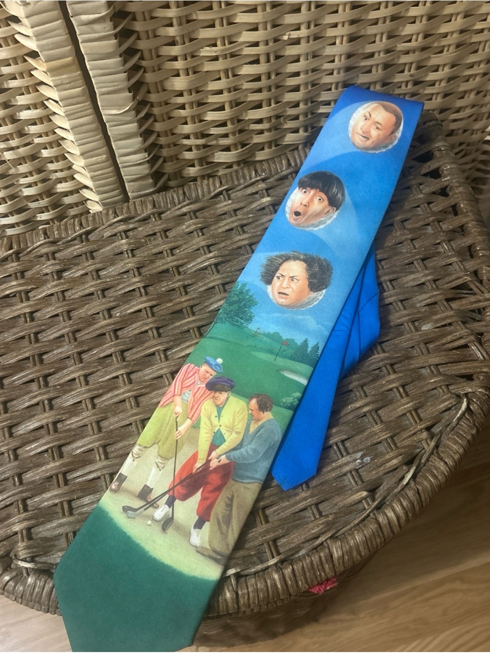 Vintage Wallywear 3 Stooges Golf Theme Tie Made In USA